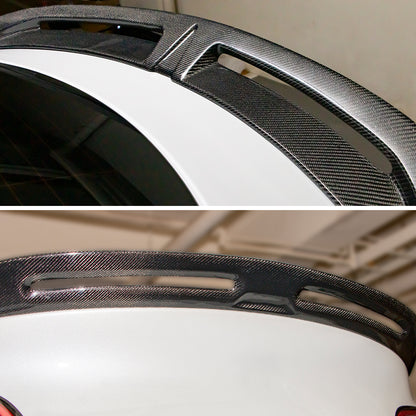AeroBon Real Carbon Fiber Trunk Spoiler Compatible with 2012-2026 Tesla Model S Rear Spoiler (Turbo Style) Turbo Aero