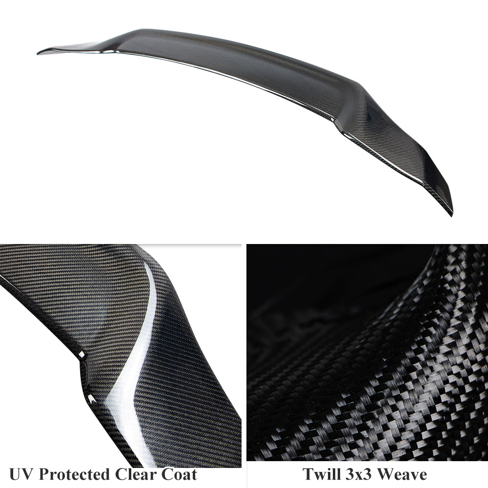 AeroBon Real Carbon Fiber Trunk Spoiler Compatible with 2018-2022 Honda Accord Spoiler (TR Style)