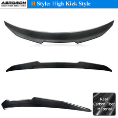 AeroBon Real Carbon Fiber Trunk Spoiler Compatible with 2013-2020 BMW 4 Series F33 Convertible Spoiler and F83 M4 Convertible Spoiler (H Style)