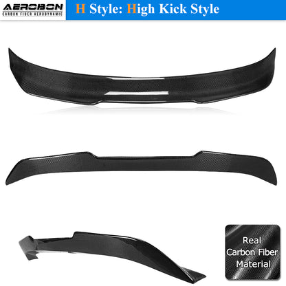 AeroBon Real Carbon Fiber Trunk Spoiler Compatible with 2014-2020 Lexus (XE30) IS250 IS300 IS350 Sedan (H Style) High Kick