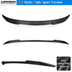 AeroBon Real Carbon Fiber Trunk Spoiler Compatible with 2013-2018 BMW 3 Series F30 Sedan F80 M3 Rear Spoiler (CS Style)