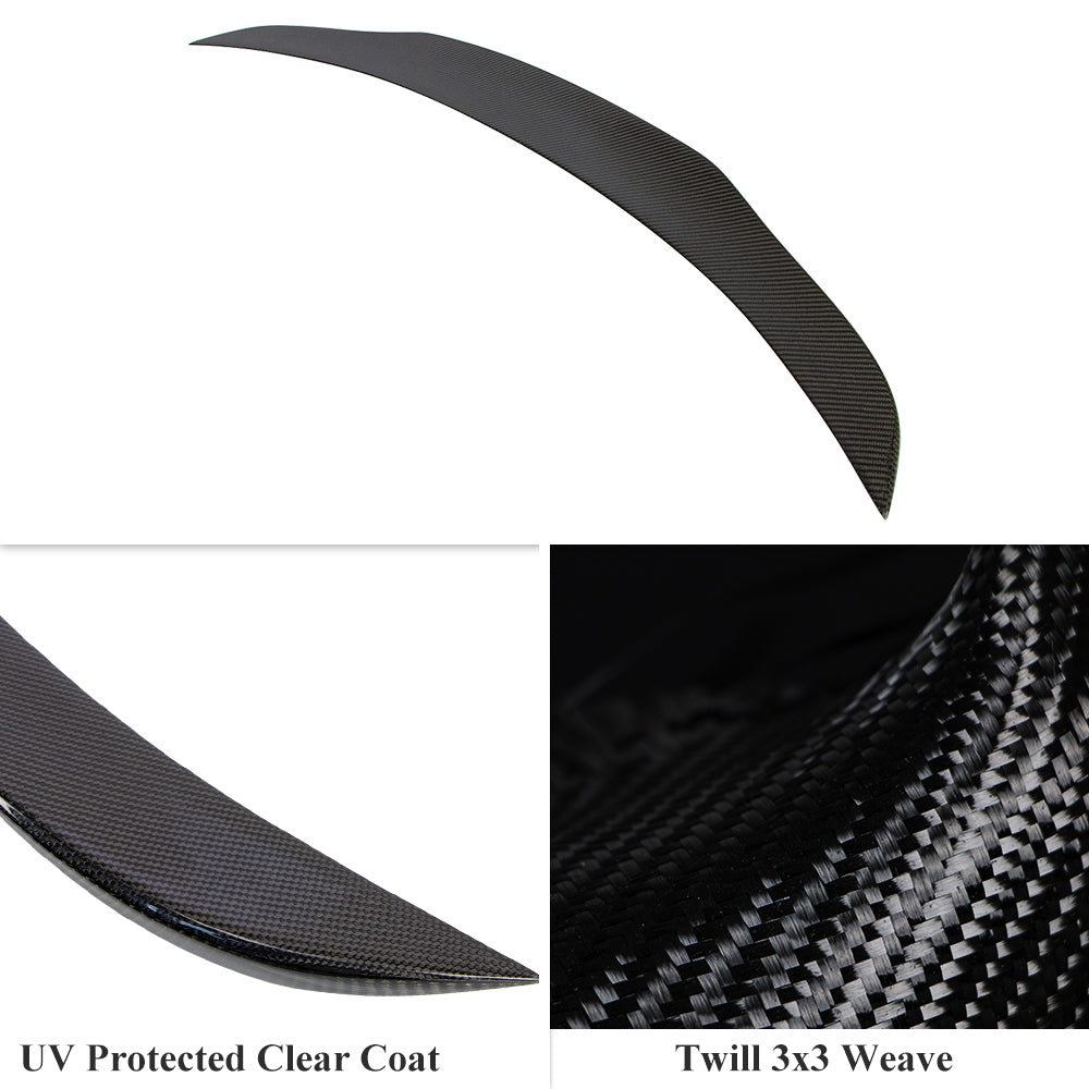 AeroBon Real Carbon Fiber Trunk Spoiler for 2019-2025 Genesis G70 (D Style)