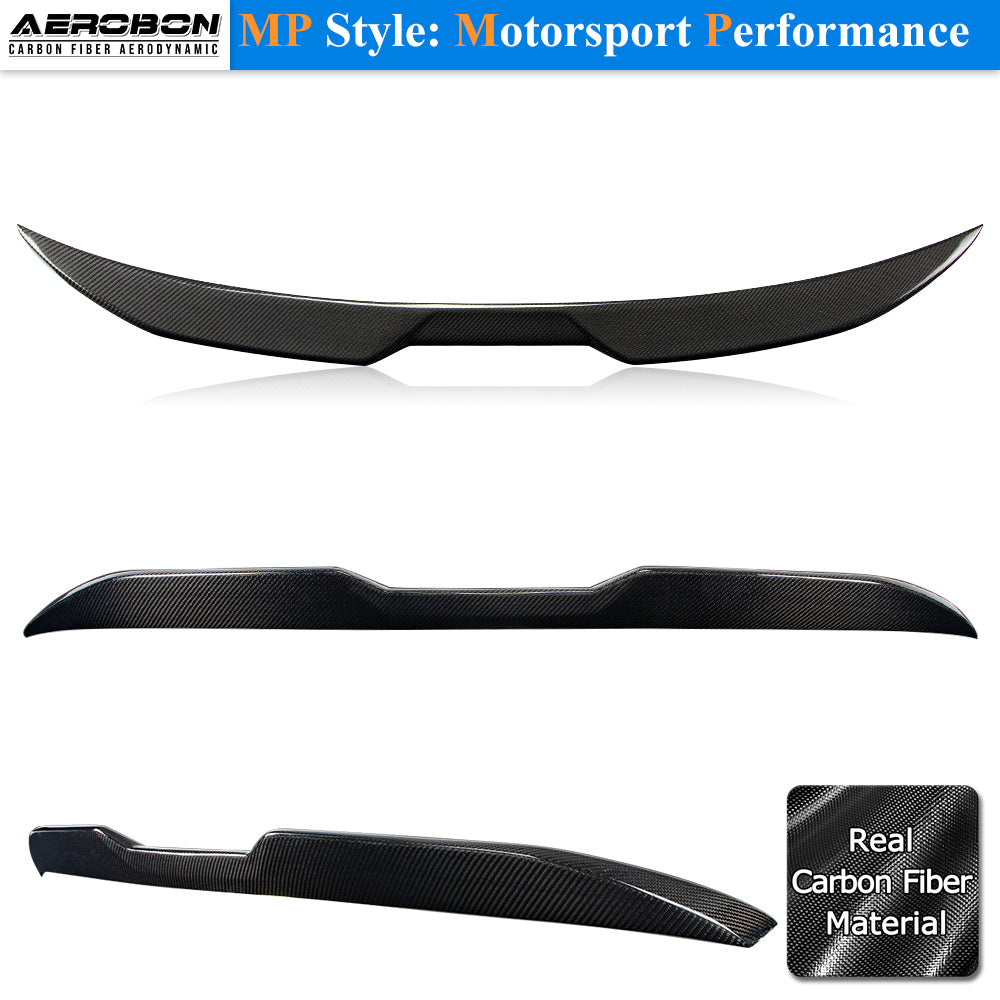 AeroBon Real Carbon Fiber Trunk Spoiler Compatible with 2014-2020 BMW 4-Series F36 Spoiler Gran Coupe 4-Door (MP Style 2024)