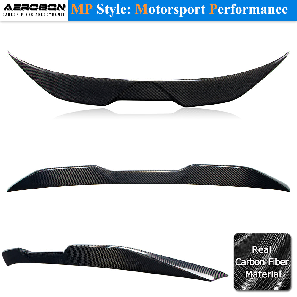 AeroBon Real Carbon Fiber Trunk Spoiler Compatible with 2019-2026 BMW 3 Series G20 Sedan M3 G80 Rear Spoiler (MP Style) Motorsport Performance