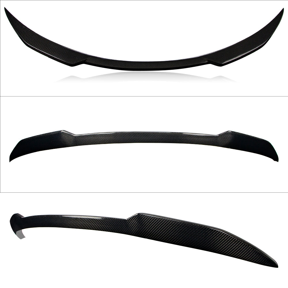 AeroBon Real Carbon Fiber Trunk Spoiler Compatible with 2012-2024 Tesla Model S Spoiler (MP Style)
