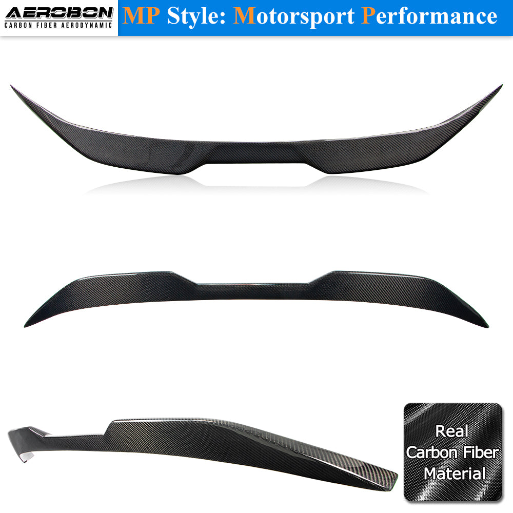 AeroBon Real Carbon Fiber Trunk Spoiler Compatible with 2014-2024 Infiniti Q50 Q50S Rear Spoiler (MP Style) Motorsport Performance