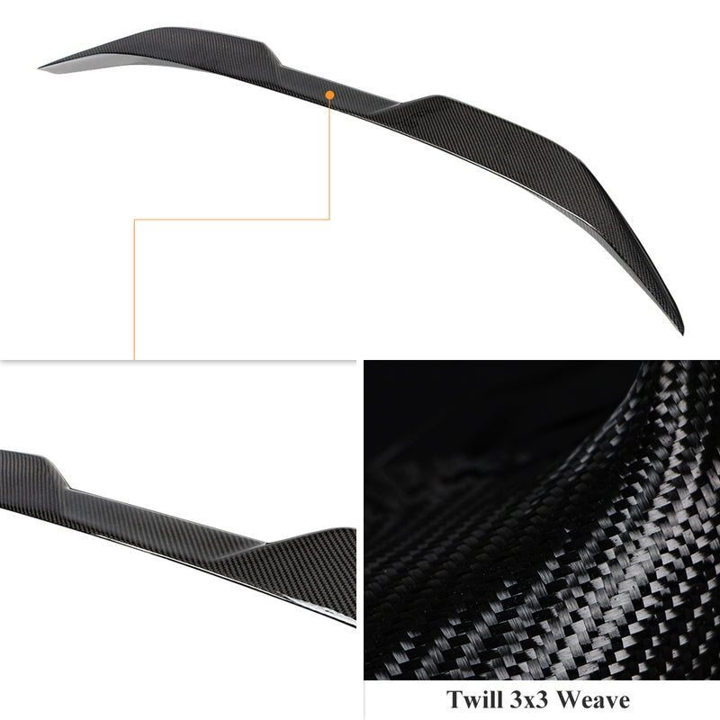 AeroBon Real Carbon Fiber Trunk Spoiler Compatible with 2014-2020 Lexus (XE30) IS250 IS300 IS350 Sedan (MP Style 2024 Design)