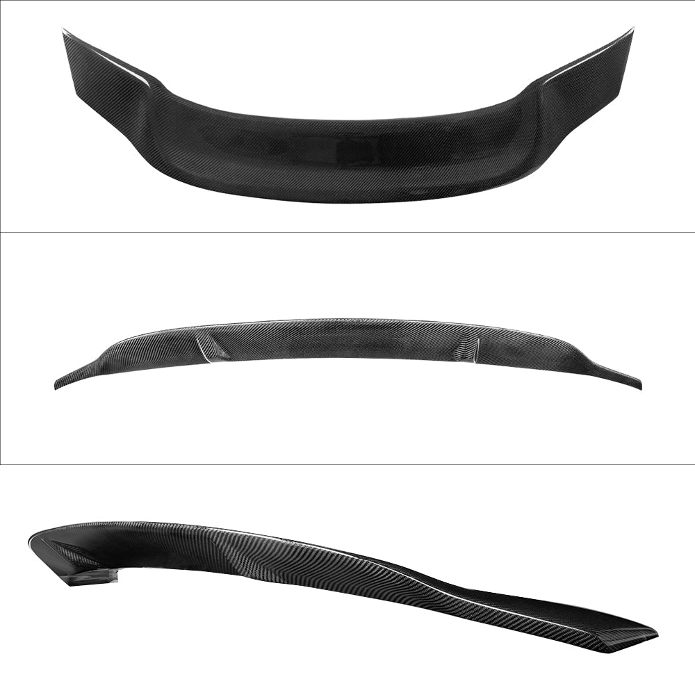 AeroBon Real Carbon Fiber Trunk Spoiler Compatible with 2017-2023 Mercedes E Class W213 Sedan Spoiler (R Style)