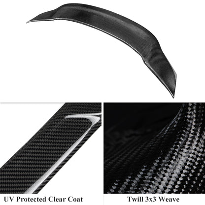 AeroBon Real Carbon Fiber Trunk Spoiler Compatible with 2017-2023 Mercedes E Class W213 Sedan Spoiler (R Style)