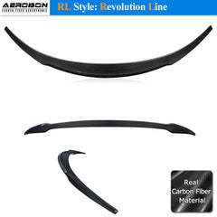 AeroBon Real Carbon Fiber Trunk Spoiler Wing Compatible with 2017-2023 Tesla Model 3 Spoiler (Rev Style)