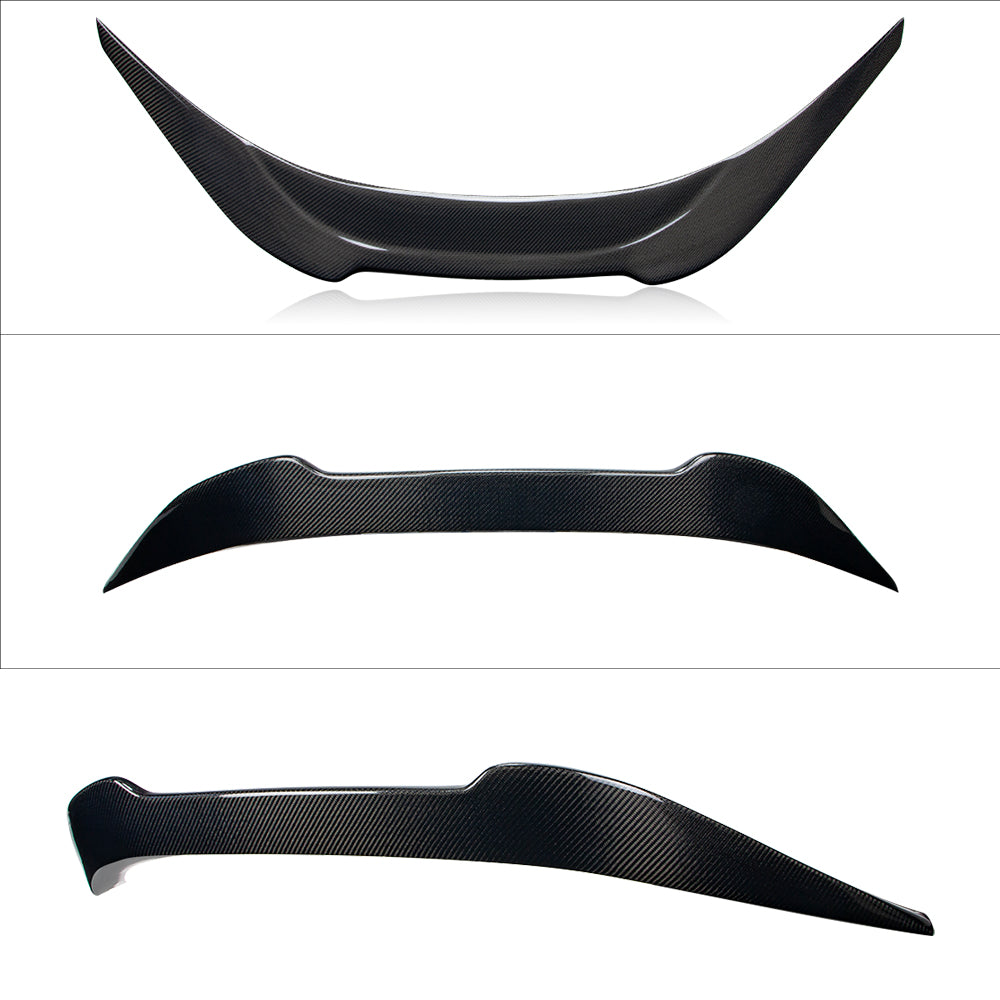 AeroBon Real Carbon Fiber Trunk Spoiler Compatible with 2022-2024 Toyota GR86, Subaru BRZ Spoiler (Big V Style)