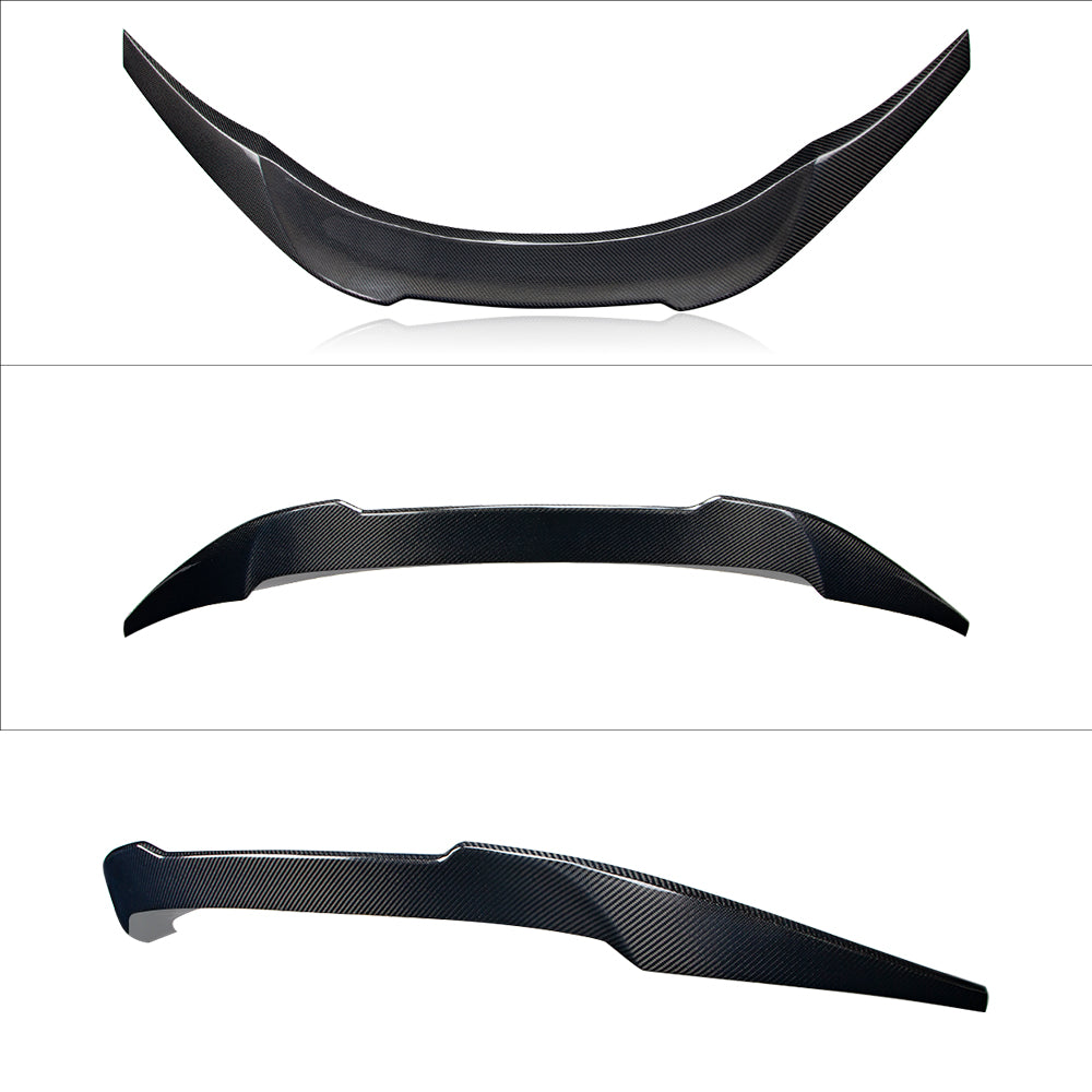 AeroBon Real Carbon Fiber Trunk Spoiler Compatible with 2022-2024 Toyota GR86, Subaru BRZ Spoiler (V Style)