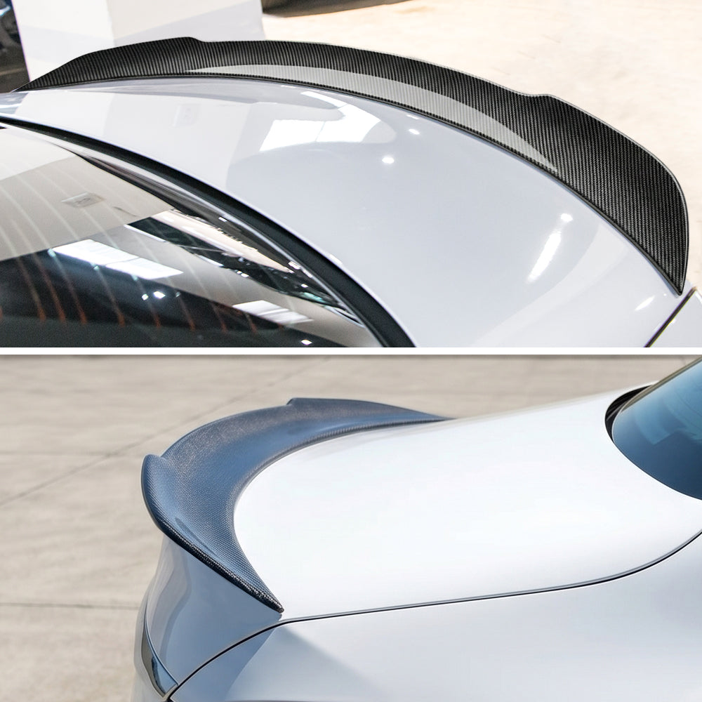 AeroBon Real Carbon Fiber Trunk Spoiler Compatible with 2015-2021 Mercedes C Class W205 Sedan Rear Spoiler (AM Style) Aero Motion