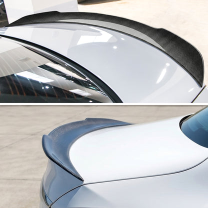 AeroBon Real Carbon Fiber Trunk Spoiler Compatible with 2015-2021 Mercedes C Class W205 Sedan Rear Spoiler (AM Style) Aero Motion