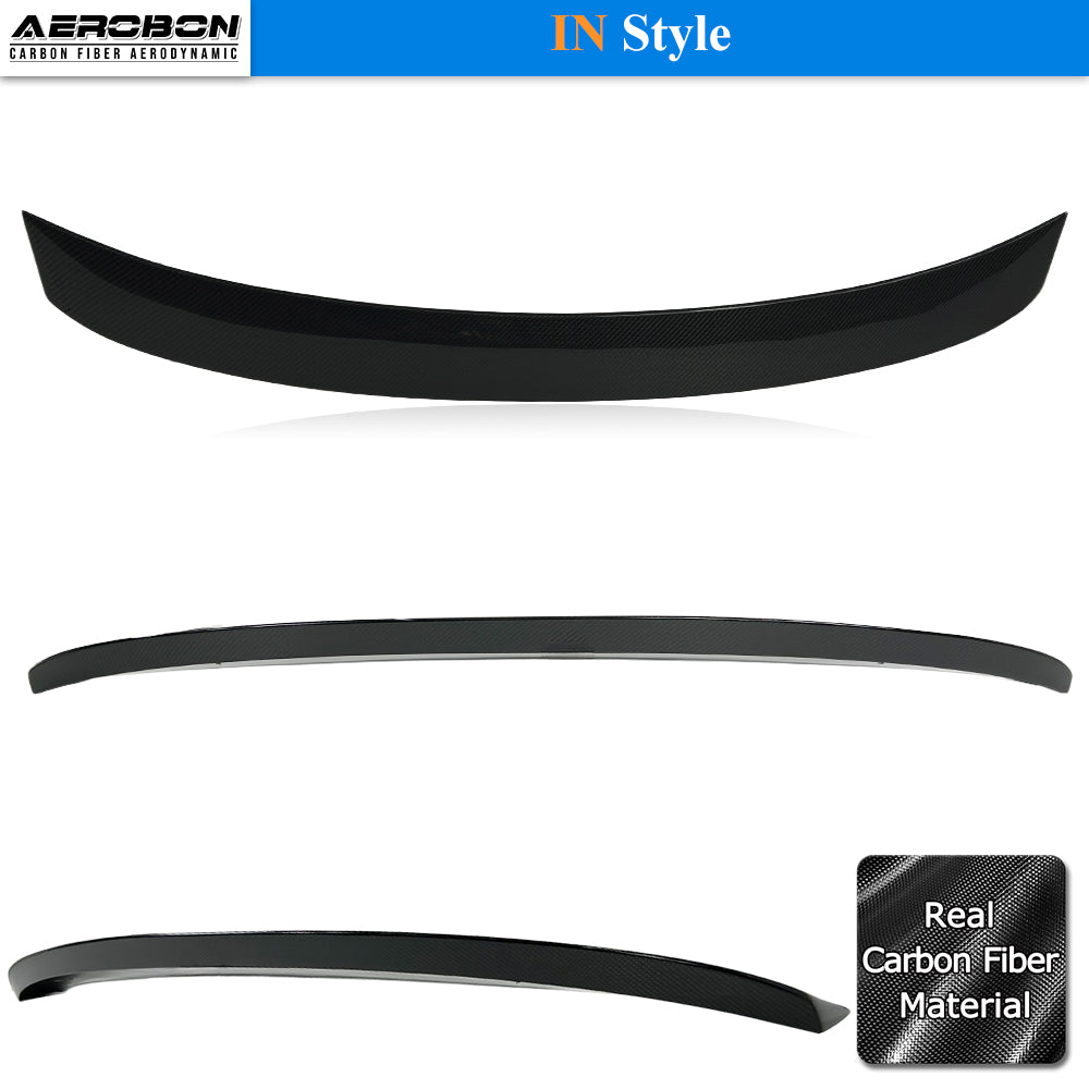 AeroBon Real Carbon Fiber Trunk Spoiler Compatible with 2022-2026 Honda Civic 11th Gen Hatchback and Type R Spoiler (MU Style)