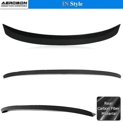 AeroBon Real Carbon Fiber Trunk Spoiler Compatible with 2022-2026 Honda Civic 11th Gen Hatchback and Type R Spoiler (MU Style)