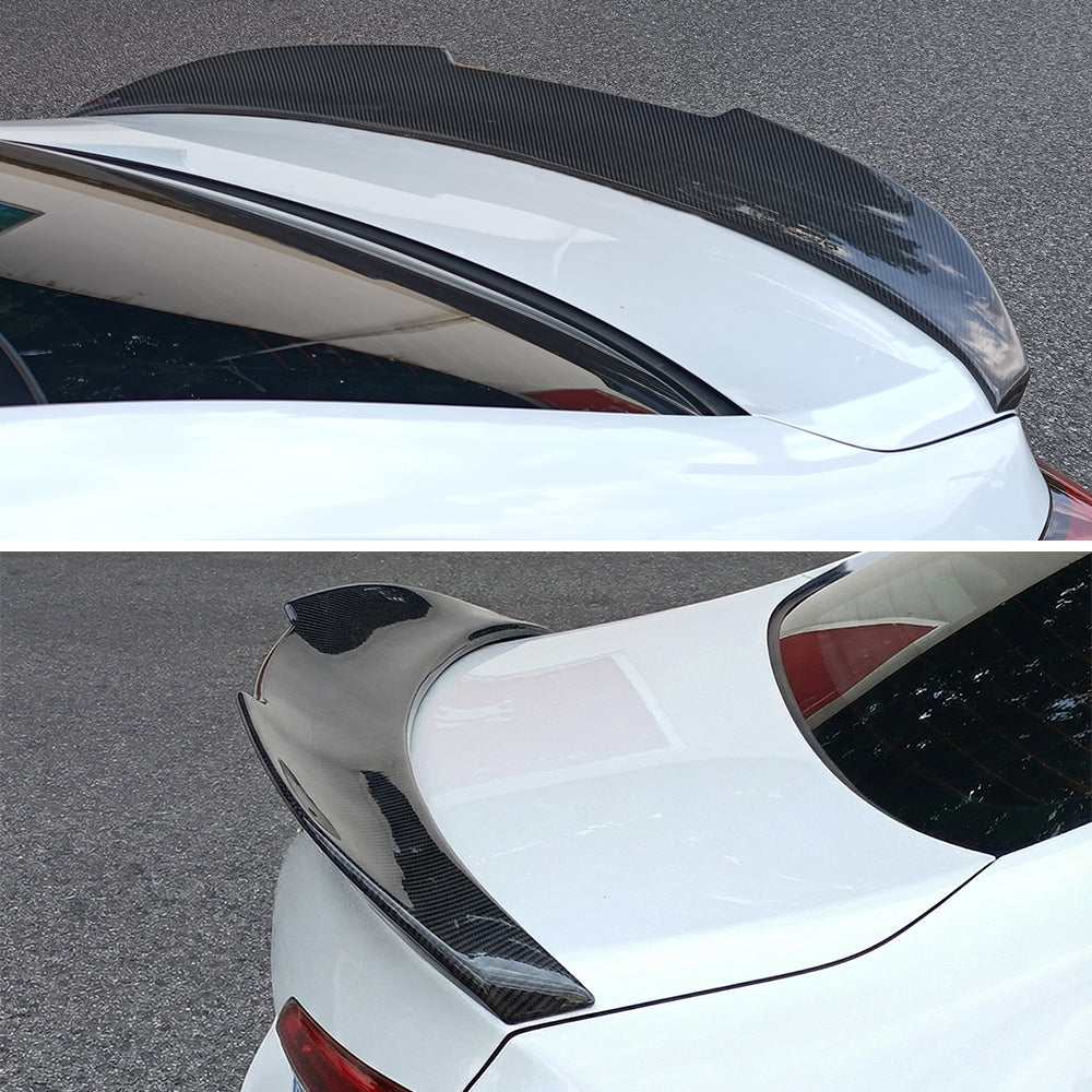 AeroBon Real Carbon Fiber Trunk Spoiler Compatible with 2022-2026 Honda Civic Sedan Spoiler 11th Gen (H Style) High Kick