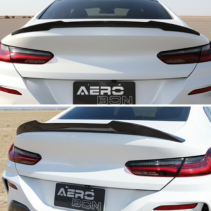 AeroBon CF Trunk Spoiler BMW 8 Series G16 / M8 F93 (2020-2026) MV - installed - rear view
