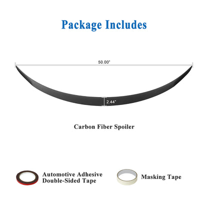 AeroBon Prepreg Dry Carbon Fiber Matte Finish Trunk Spoiler Compatible with 2025 2026 Tesla Model Y Juniper Rear Spoiler (Performance Style)