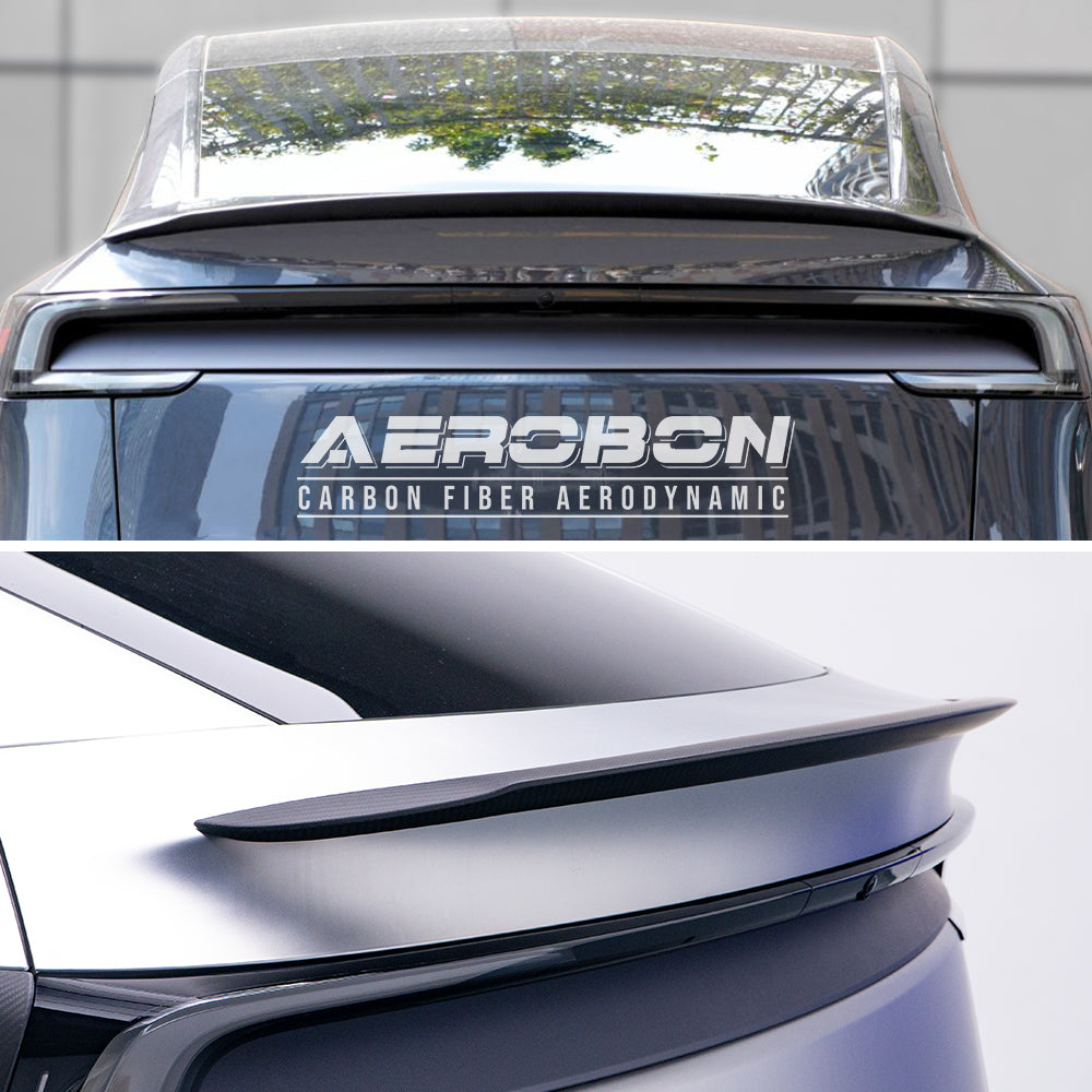 AeroBon Prepreg Dry Carbon Fiber Matte Finish Trunk Spoiler Compatible with 2025 2026 Tesla Model Y Juniper Rear Spoiler (Performance Style)