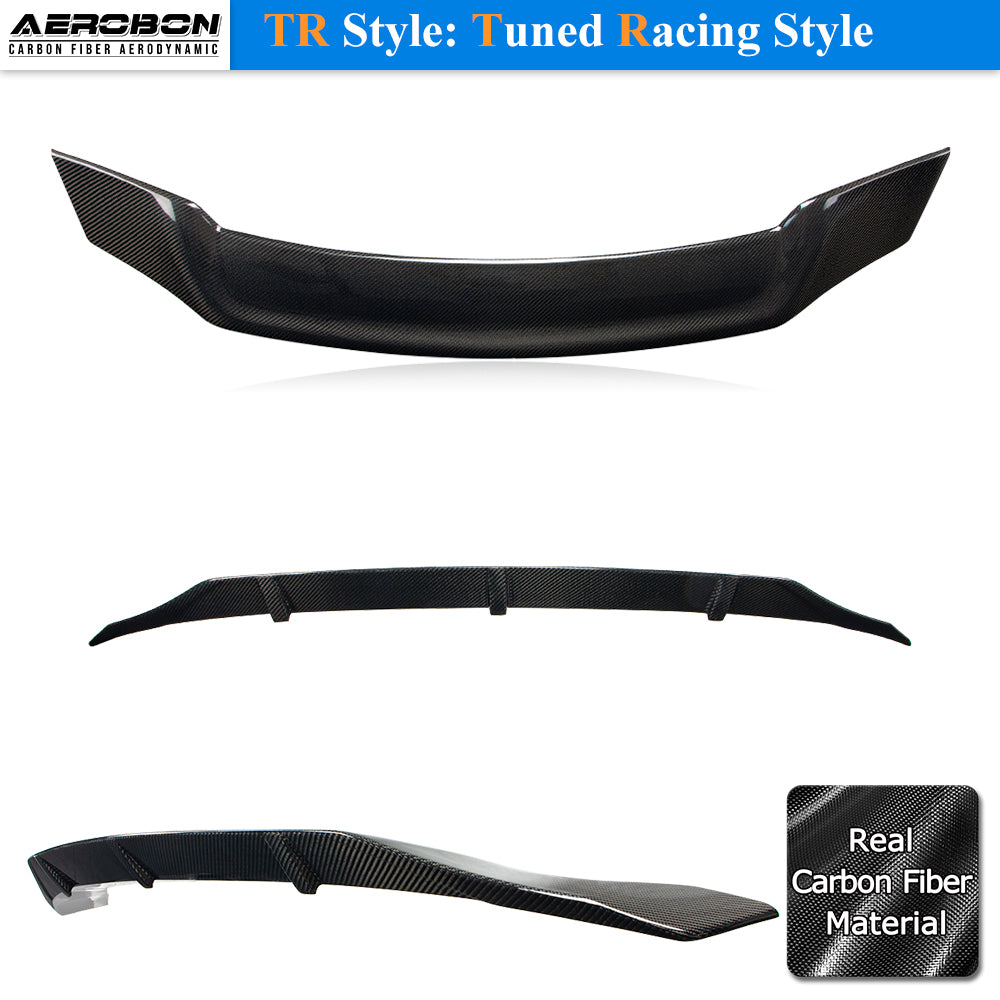 AeroBon Real Carbon Fiber Trunk Spoiler Compatible with 2019-2025 Nissan Altima Rear Spoiler (TR Style) Tuned Racing