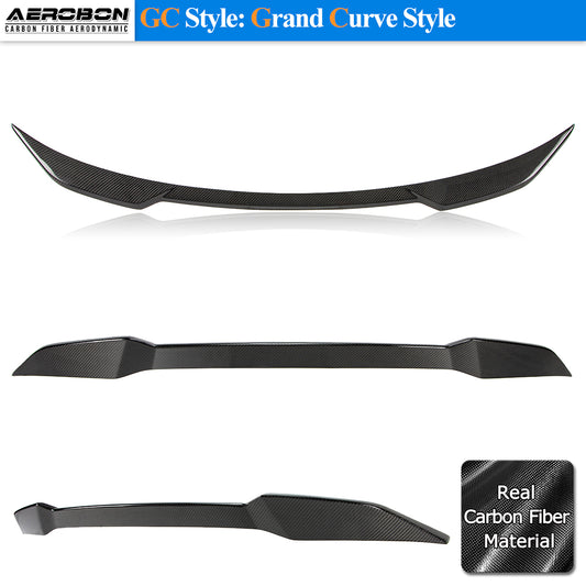 AeroBon Real Carbon Fiber Trunk Spoiler Compatible with 2021-2025 BMW 4 Series G26 Gran Coupe and G26 i4 Spoiler (GC Style)