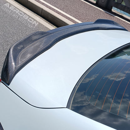 AeroBon Real Carbon Fiber Trunk Spoiler Compatible with 2022-2026 Honda Civic 4-Door Sedan Spoiler (SI Style)