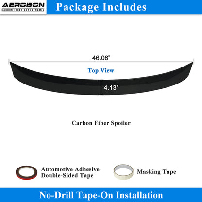 AeroBon Real Carbon Fiber Trunk Spoiler Compatible with 2022-2026 Honda Civic 11th Gen Hatchback and Type R Spoiler (MU Style)