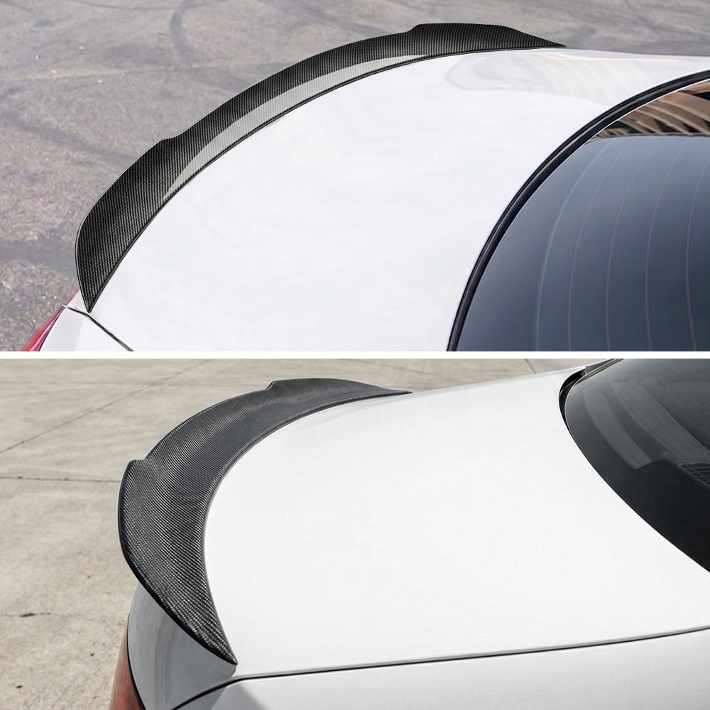 AeroBon Real Carbon Fiber Trunk Spoiler Compatible with 2020-2026 Mercedes CLA Class C118 Sedan Rear Spoiler AM style (Aero Motion)