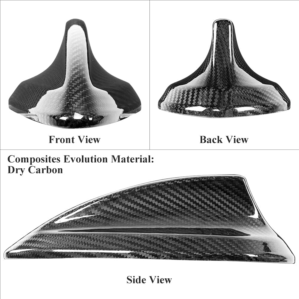 AeroBon Dry Carbon Fiber Antenna Cover Compatible with BMW F22, F30, F32, F36, F80, F82 Shark Fin Antenna Cover