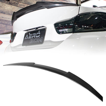AeroBon Real Carbon Fiber Trunk Spoiler Compatible with 2015-2020 BMW F82 M4 Coupe Rear Spoiler (MV Style) Motorsport Version
