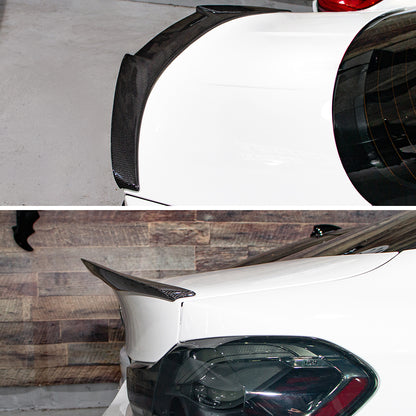 AeroBon Real Carbon Fiber Trunk Spoiler Compatible with 2015-2020 BMW F82 M4 Coupe Rear Spoiler (MV Style) Motorsport Version