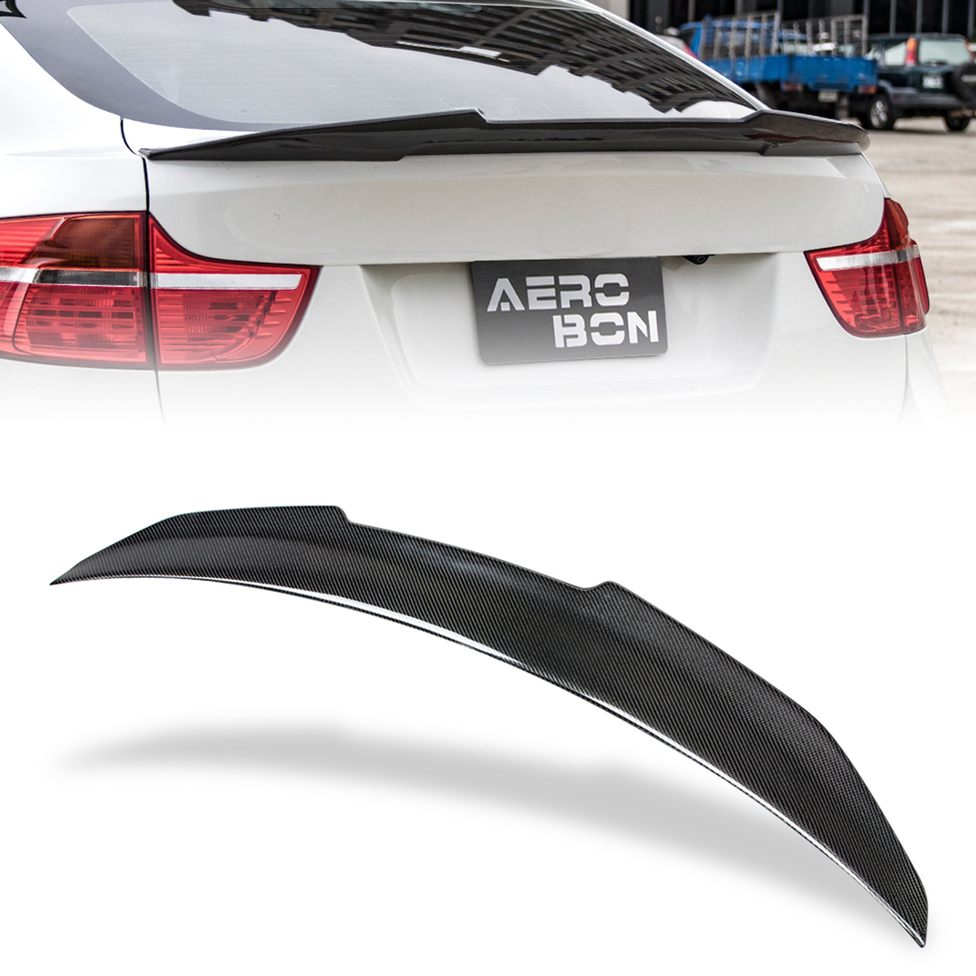 AeroBon CF Trunk Spoiler BMW X6 E71 / X6M E72 (2008-2014) HK - main hero view