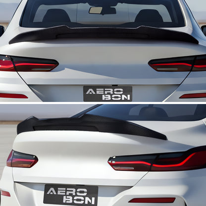AeroBon CF Trunk Spoiler BMW 8 Series G16 / M8 F93 (2020-2026) H - installed - rear view