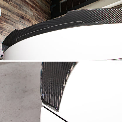 AeroBon Real Carbon Fiber Trunk Spoiler Compatible with 2015-2020 BMW F82 M4 Coupe Spoiler Wing (H Style)