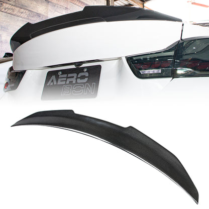 AeroBon Real Carbon Fiber Trunk Spoiler Compatible with 2015-2020 BMW F82 M4 Coupe Spoiler Wing (H Style)