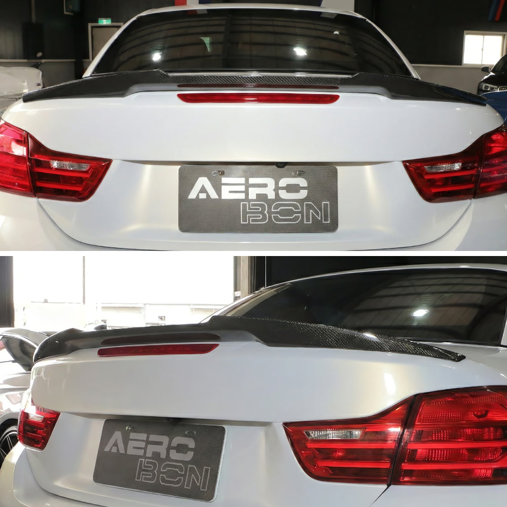 AeroBon CF Trunk Spoiler BMW 4 Series F33 / M4 F83 (2013-2020) MV - close-up detail