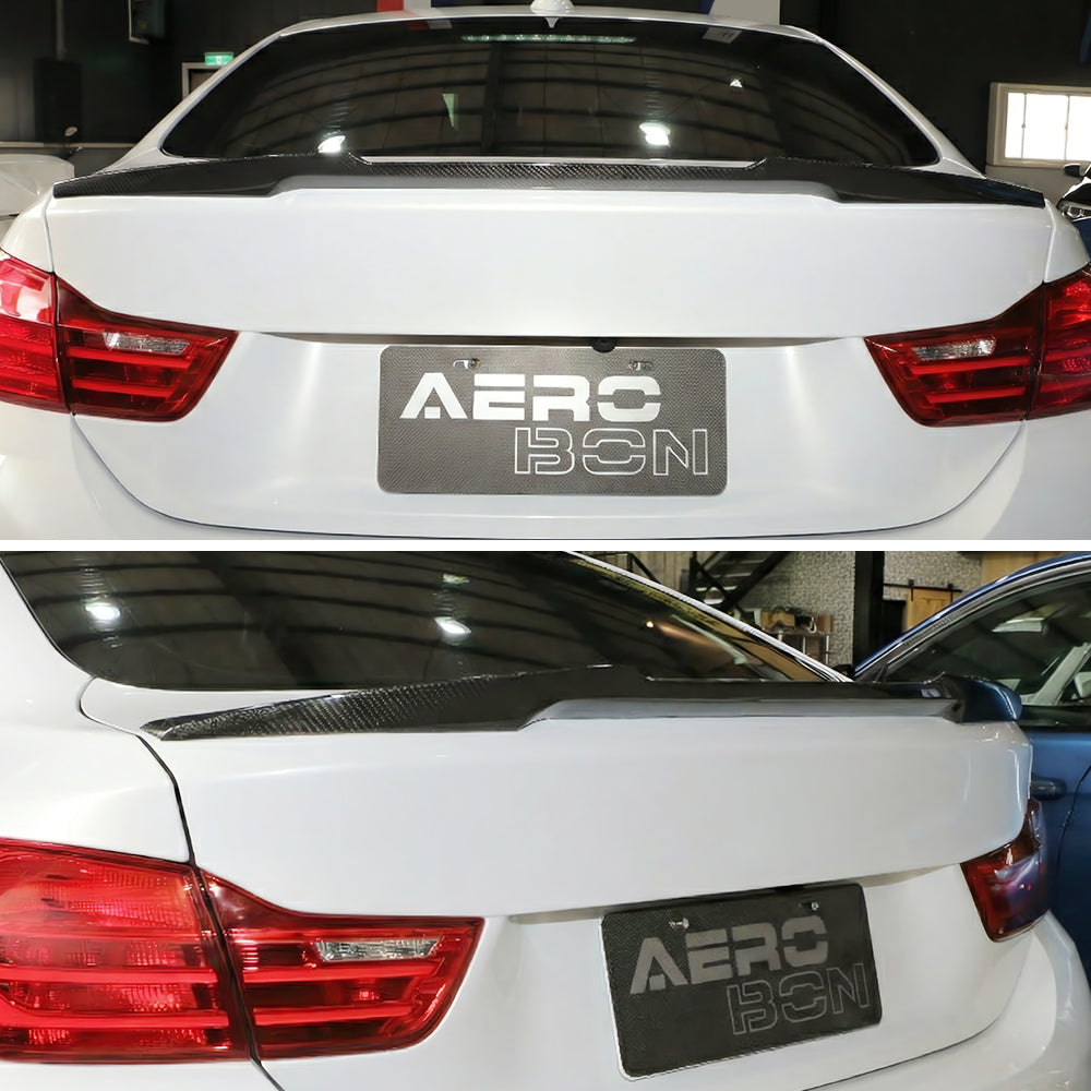 AeroBon Carbon Fiber Trunk Spoiler BMW 4 Series F36 (2014-2020) MV - installed - rear view