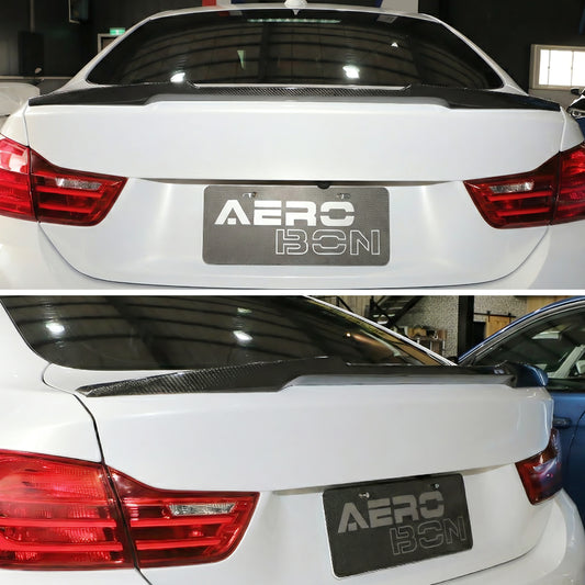 AeroBon Carbon Fiber Trunk Spoiler BMW 4 Series F36 (2014-2020) MV - installed - rear view