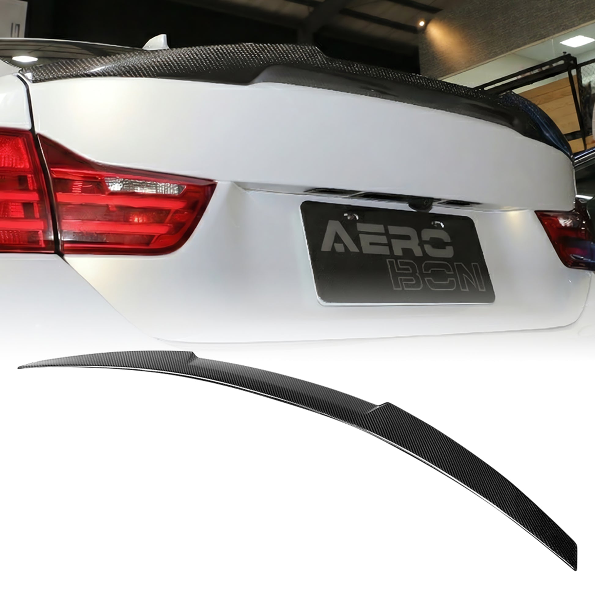 AeroBon Carbon Fiber Trunk Spoiler BMW 4 Series F36 (2014-2020) MV - close-up detail