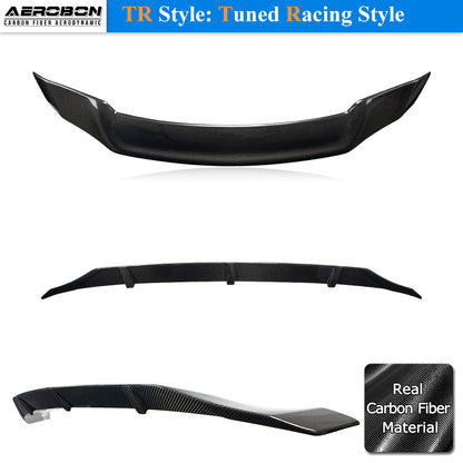 AeroBon Real Carbon Fiber Trunk Spoiler Compatible with 2023-2026 Honda Accord 11th Gen Rear Spoiler (TR Style) Tuned Racing