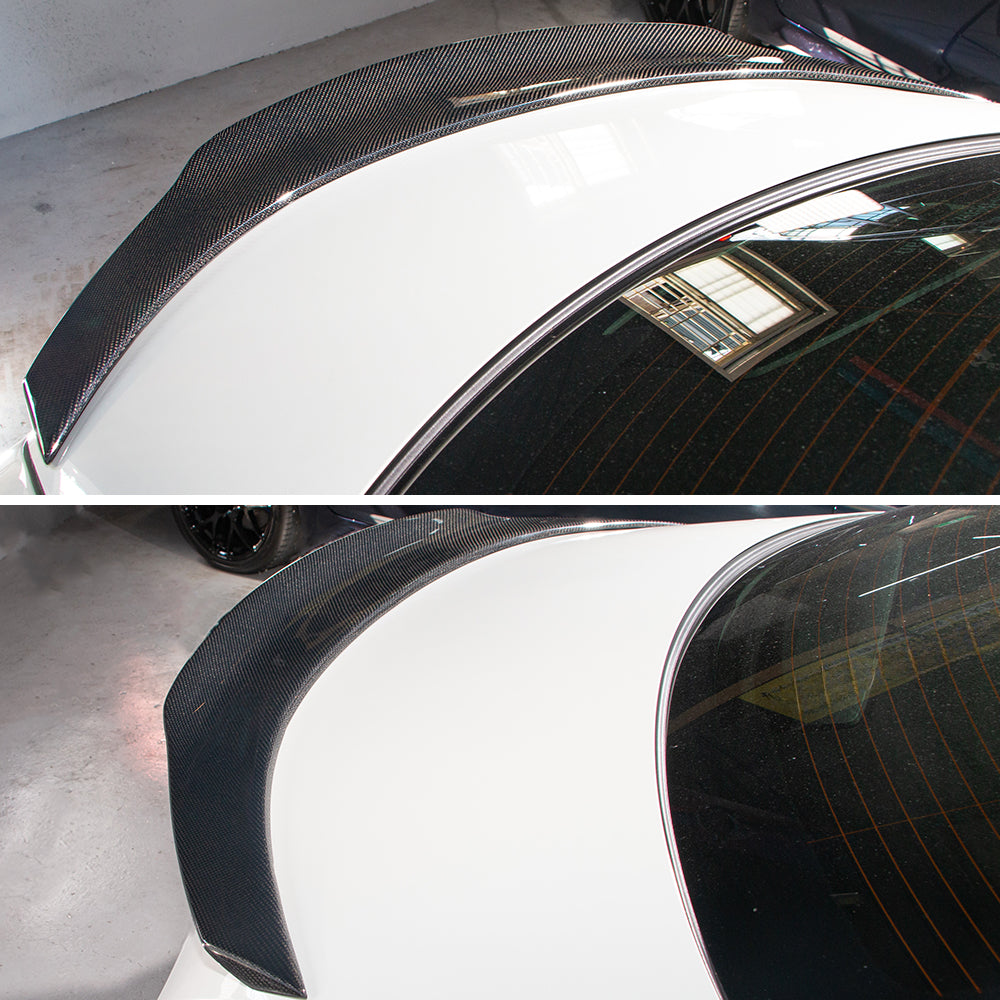 AeroBon Real Carbon Fiber Trunk Spoiler Compatible with 2013-2019 Mercedes CLA Class C117 W117 Sedan CLA200 CLA250 CLA45 Spoiler (SP Style) Sport Plus