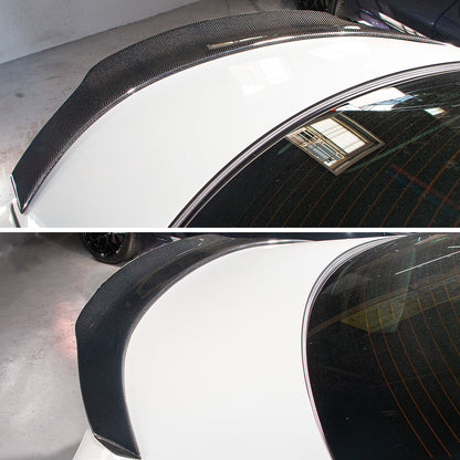 AeroBon Real Carbon Fiber Trunk Spoiler Compatible with 2013-2019 Mercedes CLA Class C117 W117 Sedan CLA200 CLA250 CLA45 Spoiler (SP Style) Sport Plus