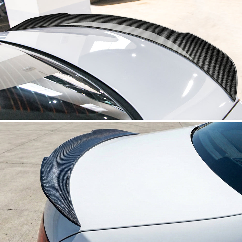 AeroBon Real Carbon Fiber Trunk Spoiler Compatible with 2022-2026 Mercedes C Class W206 Sedan C200 C300 C43 Rear Spoiler (AL Style) Aero Line