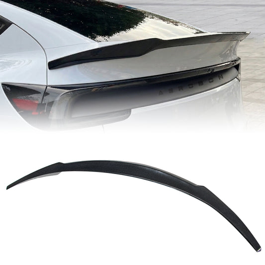 AeroBon Real Carbon Fiber Trunk Spoiler Compatible with 2025 2026 Tesla Model Y Juniper Rear Spoiler (RL Style) Revolution Line