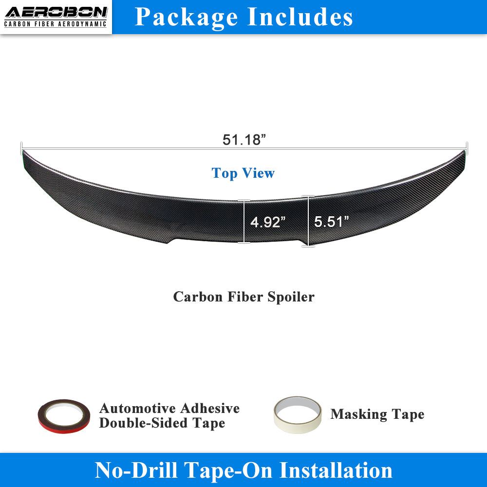AeroBon Real Carbon Fiber Trunk Spoiler Compatible with 2022-2026 Honda Civic Sedan Spoiler 11th Gen (H Style) High Kick