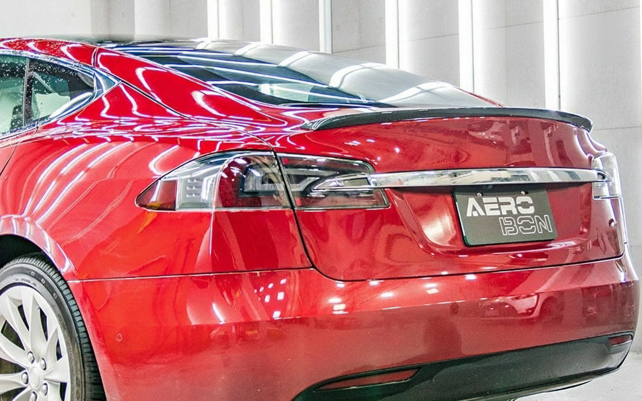 AeroBon tesla model s carbon fiber trunk spoiler