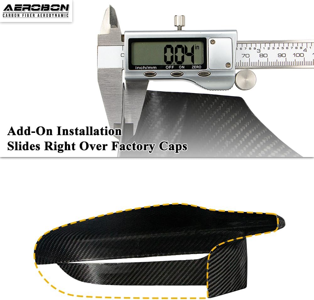 AeroBon CF Mirror Cap Overlays BMW 2 Series G42 / 3 Series G20 (2022-2026) - product detail view