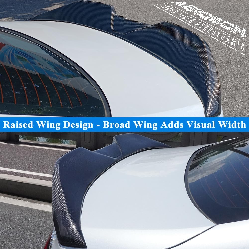 AeroBon Real Carbon Fiber Trunk Spoiler Compatible with 2022-2026 Honda Civic Sedan Spoiler 11th Gen (MP Style) Motorsport Performance