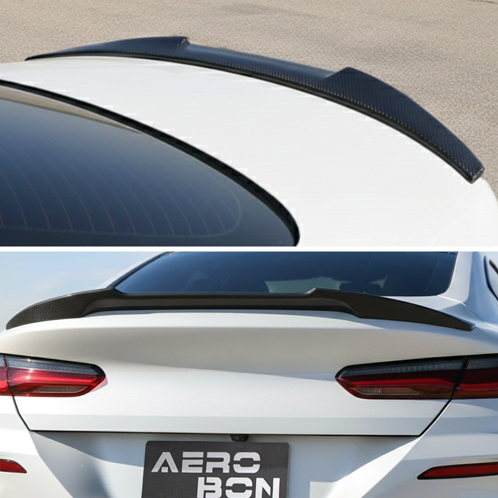 AeroBon CF Trunk Spoiler BMW 8 Series G16 / M8 F93 (2020-2026) MV - end tip detail